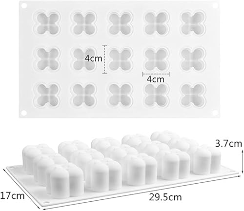 Miniatura 4 de Molde de vela 3D hecho a mano para aromaterapia, cera de soja, molde de silicona, molde de velas de yeso, resina epoxi UV, moldes de jabón (15