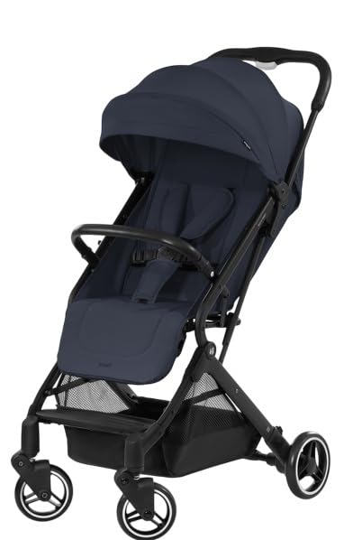 Hauck Travel N Care Compact Stroller – Lightweight, 6.9 kg Folded, 360° Swiveling Front Wheels, UV Protection, Mesh Sides – Dark Navy