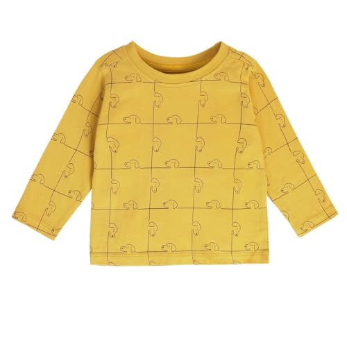 Image of miniklub Baby Round Neck Long Sleeve Full Length Knitted Cotton Clothing Set, Pack of 2 (Yellow Color)