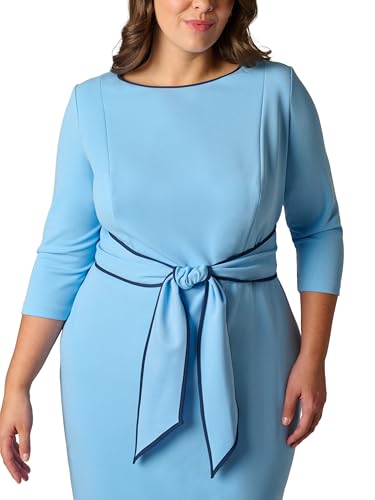 Image of Adrianna Papell Tipped Crepe Tie Dress
