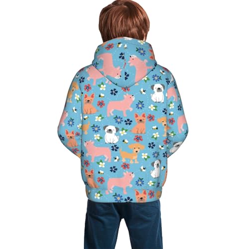 Cute Colorful Puppy Kid Hoodies Boys Sweatshirts Girls Pullover with Pocket4