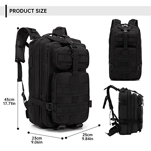 Long Keeper 30L Military Tactical Backpack Mens Hiking Camping School Travel Molle Backpack Waterproof Small Army Rucksack for Men Women Outdoor - Image 2