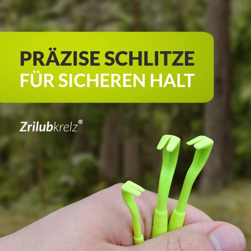 Zrilubkrelz® Zeckenzange Zeckenhaken Zeckenentferner | 3er Set Zeckenhebel | Premium Zeckenschutz für z.B. Hund, Katze, Pferd e.t.c. | Alternative zur Zeckenkarte, Zeckenmittel, Zeckenpinzette