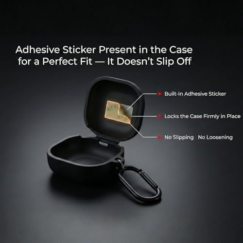 Image of kapture case Compatible with Samsung Galaxy Buds Core /Samsung Galaxy Buds Core case Cover with Hook,Cover with Silicone 360 Protection (BL-Pnther) (Dead-Pl)