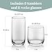 Libbey Ascent Tumbler and Rocks Drinking Glasses Set of 16, Glass Drinking Glasses with Curvature, Versatile Glassware Set for Parties and More