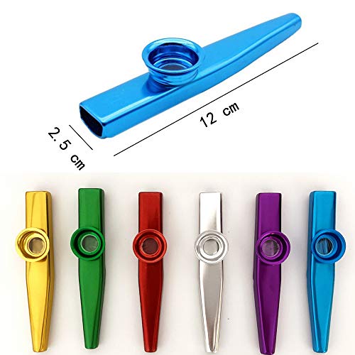 Anyasen Kazoo Instrument 12 Pièces kazoos en métal Kazoo Enfant Métal Instrument De Musique Flûte en Alliage d’Aluminium… - Les Beatles, Paul McCartney, John Lennon, RIngo Starr, George Harrison Anyasen Kazoo Instrument 12 Pièces kazoos en métal Kazoo Enfant Métal Instrument De Musique Flûte en Alliage d'Aluminium… – Image 3