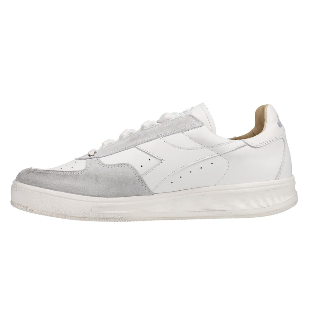 DiadoraMens B.Elite H Leather Dirty Lace Up Sneakers Shoes Casual - White