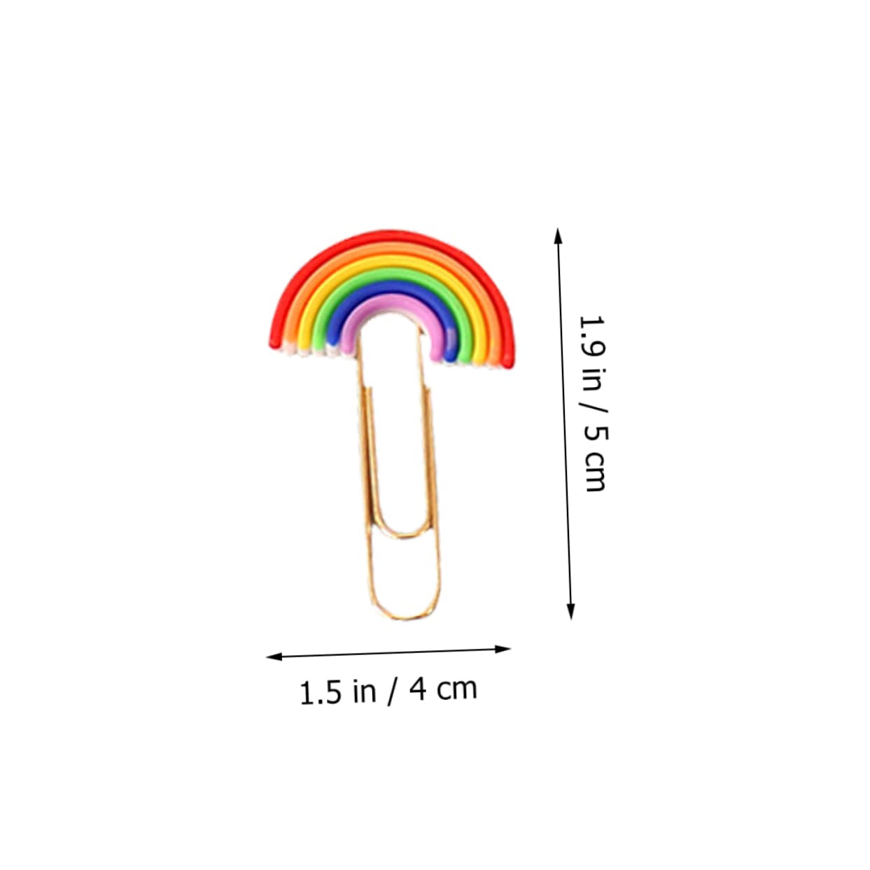 MAGICLULU 4 Sätze Büroklammern Groß Klein Bürobedarf Regenbogenform Büroklammern Robustes Pvc-material Einfach Zu Verwenden Büro 20 Stück * 4