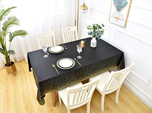 Rally Home Goods Disposable Blue Plastic Tablecloth (54X108'') With Ruffled Table Skirts, Waterproof Vinyl Table Covers For Parties Thanksgiving Christmas, Bridal & Baby Showers, Wedding & Birthday #TOP4