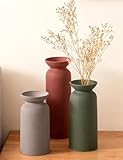 Pour différents styles de décoration- Ce set de vases en céramique est parfait pour les fleurs artificielles ou les fleurs et plantes fraîches, il peut être placé seul ou en combinaison comme décoration de la maison, décoration du salon, décoration de la table, décoration de la bibliothèque, décoration de l'étagère, décoration de la cheminée, décoration de l'entrée, décoration de la salle à manger, décoration de la table d'appoint, etc.