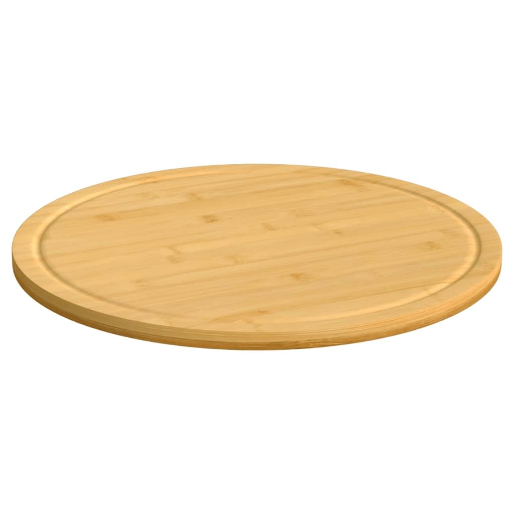 Genérico Tablas de Cortar 6 uds bambú Ø40x1,5 cm,Cocina y Comedor,Herramientas y Utensilios de Cocina,Tablas de cortar-352779