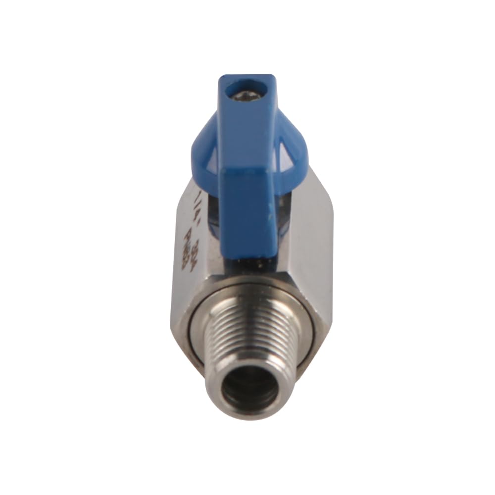 Mini-vanne à Boisseau sphérique en Acier Inoxydable Mini-vanne à Boisseau sphérique 1/4 Pouce BSP mâle à mâle Vanne d'arrêt