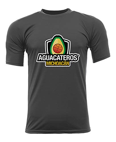 ARZA Jersey Aguacateros de Michoacan Basketball Logo Design Multiple Colors Short Sleeve for Men (US, Alpha, Medium, Regular, Regular, Charcoal)