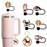 TSIMPLE Beagle Straw Topper, 10mm (0.4in) Cute Dog Straw Topper, Covers for Stanley Cup - Beagle Accessories, Decor, Stuff, Things, Birthday Decoration, Gifts for Lovers, Women, Kids, Girls