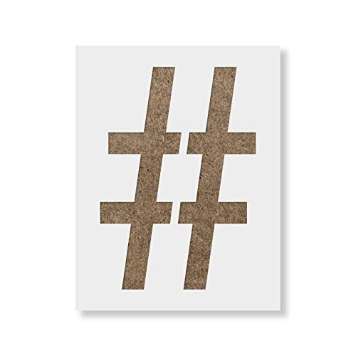 Hashtag Stencil - Easy-to-Use for Crafting Signs, Labels, and Banners, Hashtag Stickers