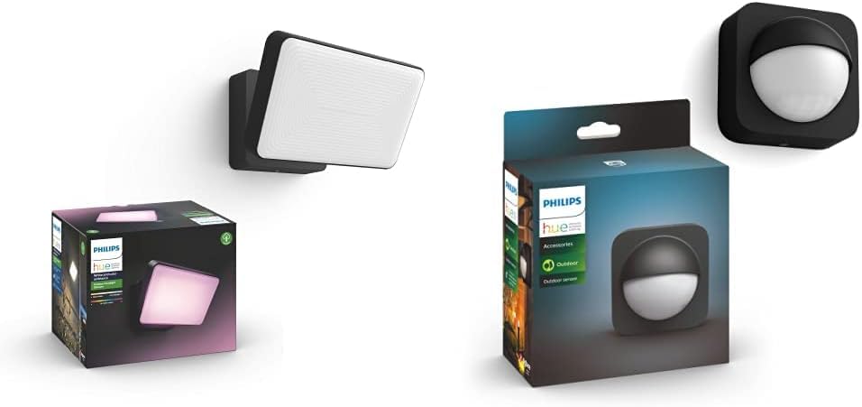 Philips Hue Philips Hue White and Color Ambiance Discover Proiettore per Esterni con Led Integrato + Sensore di Movimento