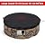 Kasla Outdoor Build In Stone Fire Pit Cover Round, Waterproof Cover For In Ground Fire Pit, Heavy Duty Built-in Firepit Covers Black 52-56in