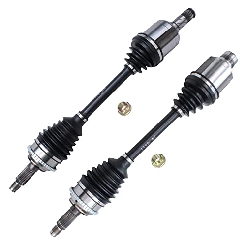 Image of Detroit Axle - Front 2pc CV Axles for 06-09 Ford Fusion, 03-08 Mazda 6, 06-09 Mercury Milan, 2006 2007 2008 2009, 2 CV Driver and Passenger Side Axle Shafts Assembly Set Replacement