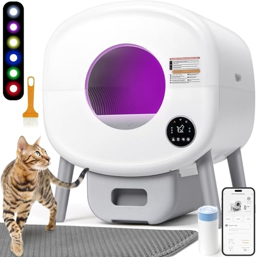 Automatic Cat Litter Box Self Cleaning for Multiple Cats – XL Sma...
