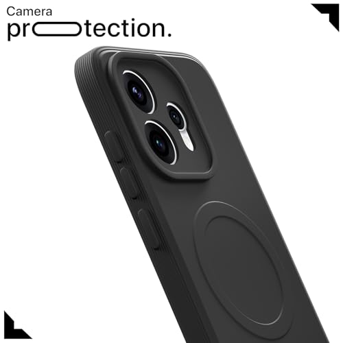 Image of Pikkme Back Cover for Oppo Reno 15 5G Soft Matte Silicone Mag-Safe Design (Mag-Safe Not Support) Camera Protection | Slim Fit Bumper Cover (Black)