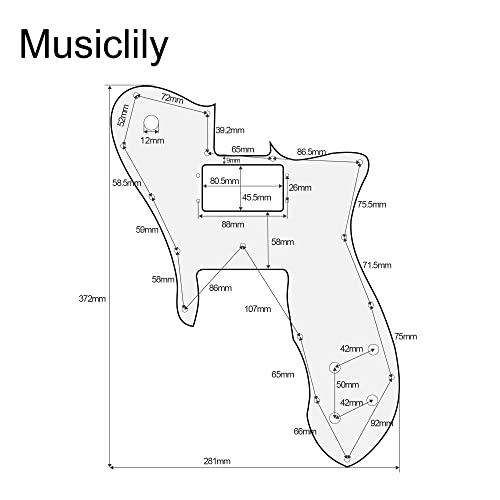 Musiclily Pro 16 Trous Large Gamme Humbucker Pickguard pour Guitare électrique USA/Mexique Fender 72 Tele Custom Style… - Les Beatles, Paul McCartney, John Lennon, RIngo Starr, George Harrison Musiclily Pro 16 Trous Large Gamme Humbucker Pickguard pour Guitare électrique USA/Mexique Fender 72 Tele Custom Style… – Image 3