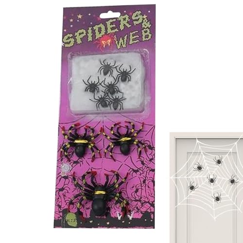 Spaventosa ragnatela - Decorazione ragnatela di Halloween | Forniture realistiche per feste con ragnatele creative | Decorazioni interne di Halloween della forte decorazione