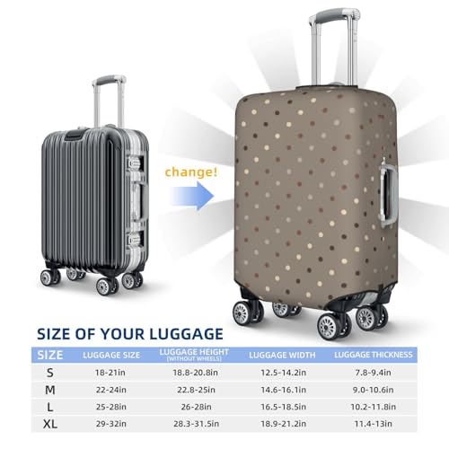 Luggage Cover Protector - Taupe Polka Dot Print C Suitcase Covers for Luggage Fit 29-32 Inch Suitcase2