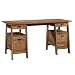 Sauder Trestle Executive Trestle Desk, Vintage Oak finish