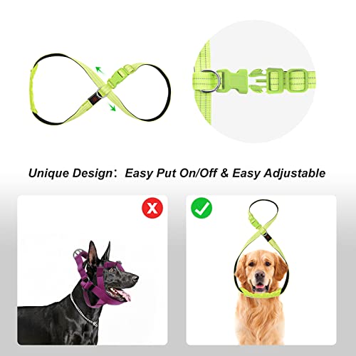 Pzrlit Led Light Up Dog Vest Harness Rechargeable, Soft Padded, Adjustable & Reflective Lighted Dog Harness Waterproof, Glow Dark Dog Light Harness For Camping Night Safety Walking, Large Green #TOP3