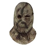 MOLEZU Halloween Scarecrow Zombie Brown Scar Wrinkle Mask Scary Mask Horror Mask，Set in Halloween Party,Bar, Birthday Party and so on