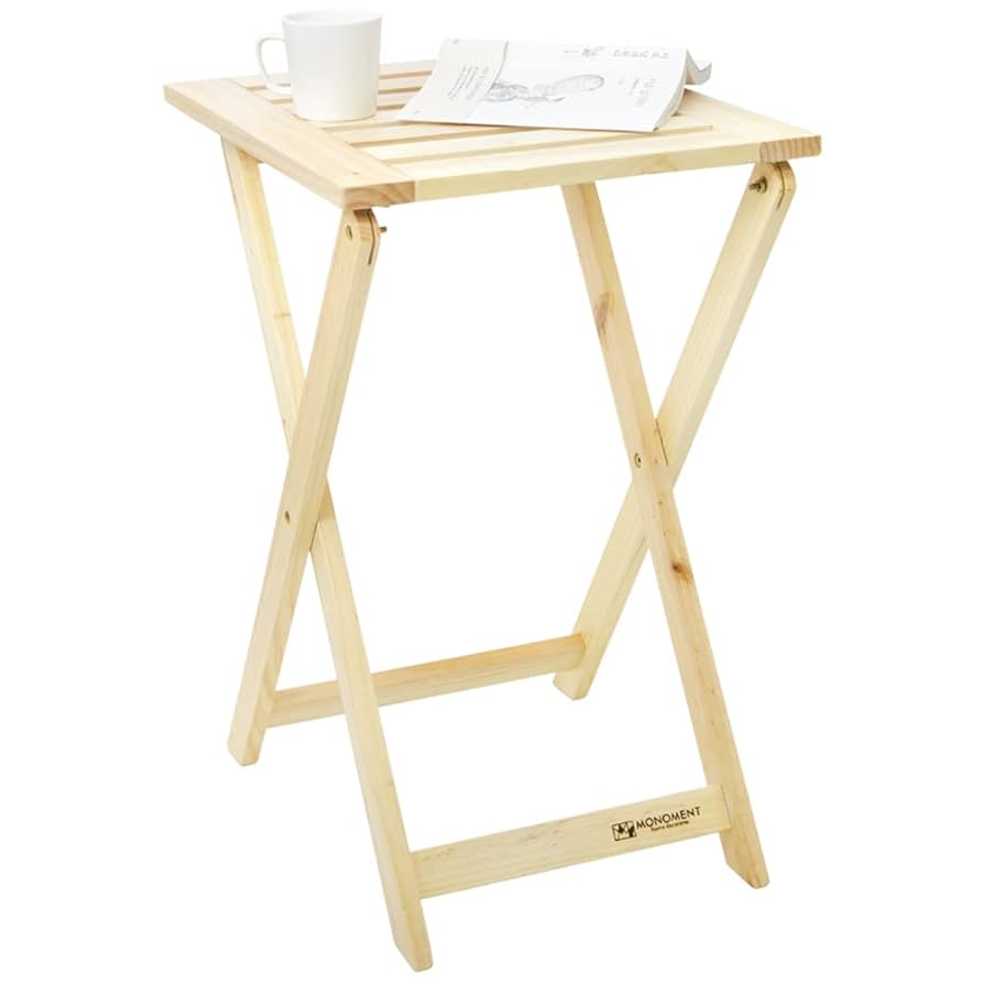 Amazon｜木製 フォールディングテーブル ウッド 幅45cm サイド