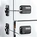 Refrigerator Lock with Combination Code, Child Proof Fridge Door Lock, Self Adhesive Safety Lock for Fridge, Freezer, Cabinets, Drawers, Cupboards, Windows and Doors, No Drilling Required, Black