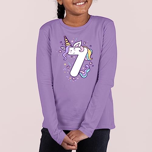 Image of Unicorn Birthday Shirts for Toddler Girls Outfit 7th 8th Shirt Seven Eight Year Old