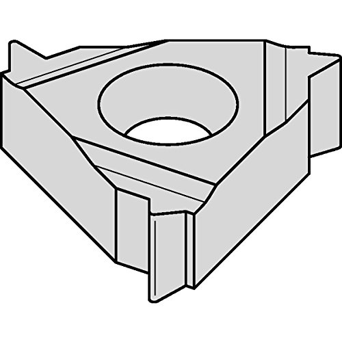 WIDIA 3ER18NPT TN6025 Series ER/L-NPT Laydown Threading Insert, Carbide, Size 3, NPT-External, 18 TPI (Pack of 10)