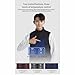 LIUHD Heated Vest for Men Women,8 Zones Double Control Windproof Electric Heating Vest Winter Heated Jackets,Black,L(Bust:106CM)