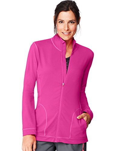 Veste polaire sport femme Hanes zippée pour entraînement actif