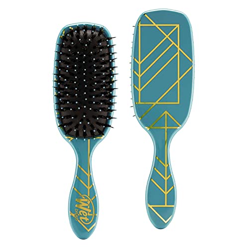 Image of Wet Brush Shine Enhancer Paddle Brush, Ocean - Hair Detangler Brush with Ultra Soft Bristles, Infused With Natural Argan Oil, Shiny Detangle & Smooth Hair, Wet or Dry, For All Hair Types