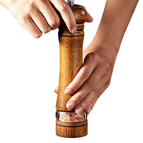 Moedor de pimenta - Saleiros e Pimenteiros de Madeira - Moedor de sal manual com rotor de cerâmica a