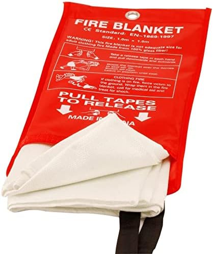 DARIT Fiberglass Fire Emergency Blanket Suppression Blanket Flame Retardant Blanket Emergency Survival Safety Cover (2M X 2M)