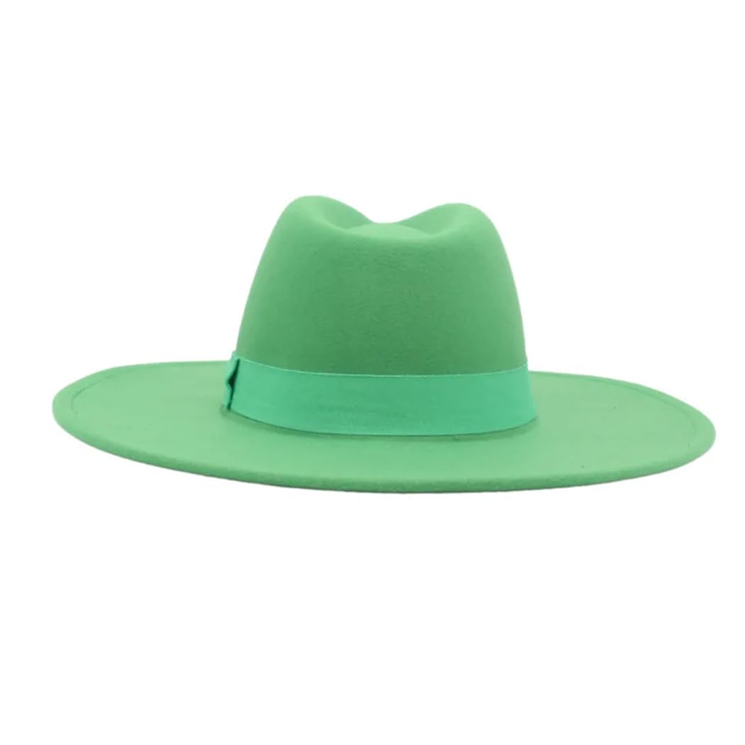 Cappello Fedora unisex a tesa larga con papillon da donna elegante per feste chiesa jazz cappello a cilindro da uomo in feltro Panama Sun Cap