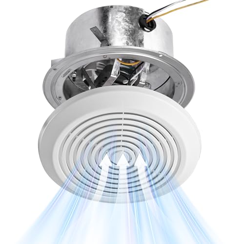 YGUAYINGC V2270-50 360 Bathroom Exhaust Fan, 50 CFM Round Ceiling Vent Fan, Non-Lighted Bath Fan Replacement for RV or Mobile Home, Fits 8 Inch Opening with 3 Inch Duct, White