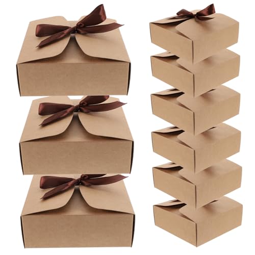 GETAJGHSD 20個大型 ボックス ト紙製 梱包用ケース 牛皮紙素材 手作りお菓子や
