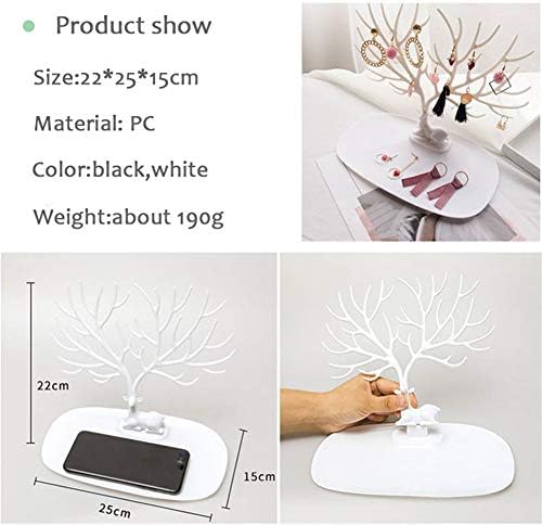 ZUOLUO Necklace Stand Necklace Holder Jewellery Organiser Hanging Earring Storage Necklace Tree Jewellery Holder Jewellery Display Stands Retail pink