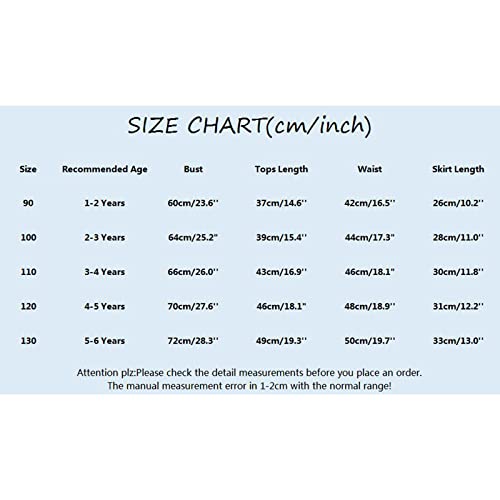 Toddler Kids Baby Girls Ruffle Trim Mesh Patched Short Sleeve Tee T Shirt Tops Skirts 2Pcs Big Fit (Pink, 4-5 Years) #TOP6