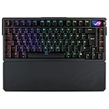 ASUS ゲーミングキーボード ROG Azoth Extreme 75%レイアウト ホットスワップ対応 3層消音設計 キーボード OLEDタッチ+3WAYノブ搭載 アルミ合金製ケース マグネット式スタンド キーボード トリプルモード(Bluetooth/2.4GHz/USB) ポーリングレート8000Hz MacOS対応 国内正規品