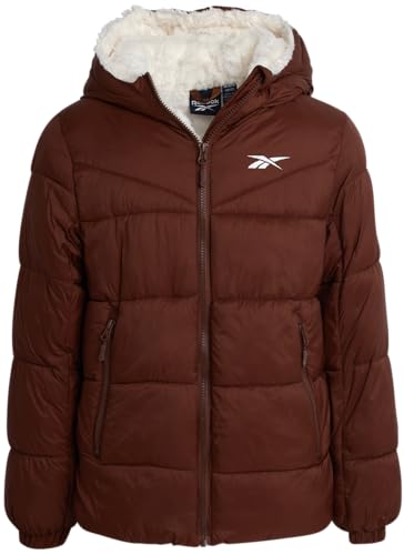 Image of Reebok Girls Winter Coat - Heavyweight Quilted Sherpa Lined Parka Puffer Jacket - Warm Winter Jackets for Girls