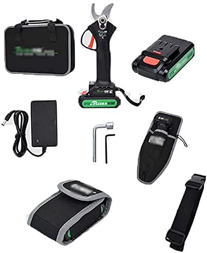 HODAGES Tijeras de podar eléctricas inalámbricas para jardín Tijeras de Acero Inoxidable Equipadas con Equipo de cinturón La Apertura Puede Cortar Ramas de 30 mm Tijeras de podar eléctricas (tamaño: