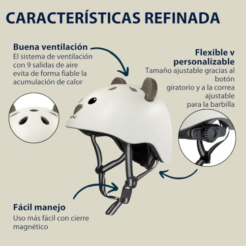 Miniatura 3 de Hudora Casco Para Niños Con Simpático Motivo Animal Modelo Cómodo Para Niños En Xxs Xs Protección Segura Para Niñas Y Niños Ideal Para Bicicleta Y Scooter