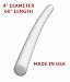 Workoutz Jumbo Foam Roll Log 4" W x 60" L (White, No Center Hole) for Arts and Crafts Hobby Commercial Quality Aquatic Float Physical Therapy Roller