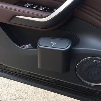 Sogex Auto Trash Can Black Portable In-Car Portable Cover Organizer Accessory Car Trash Can Portable Car Trash Can Can Be Used For Home, Kitchen, Living Room, Indoor